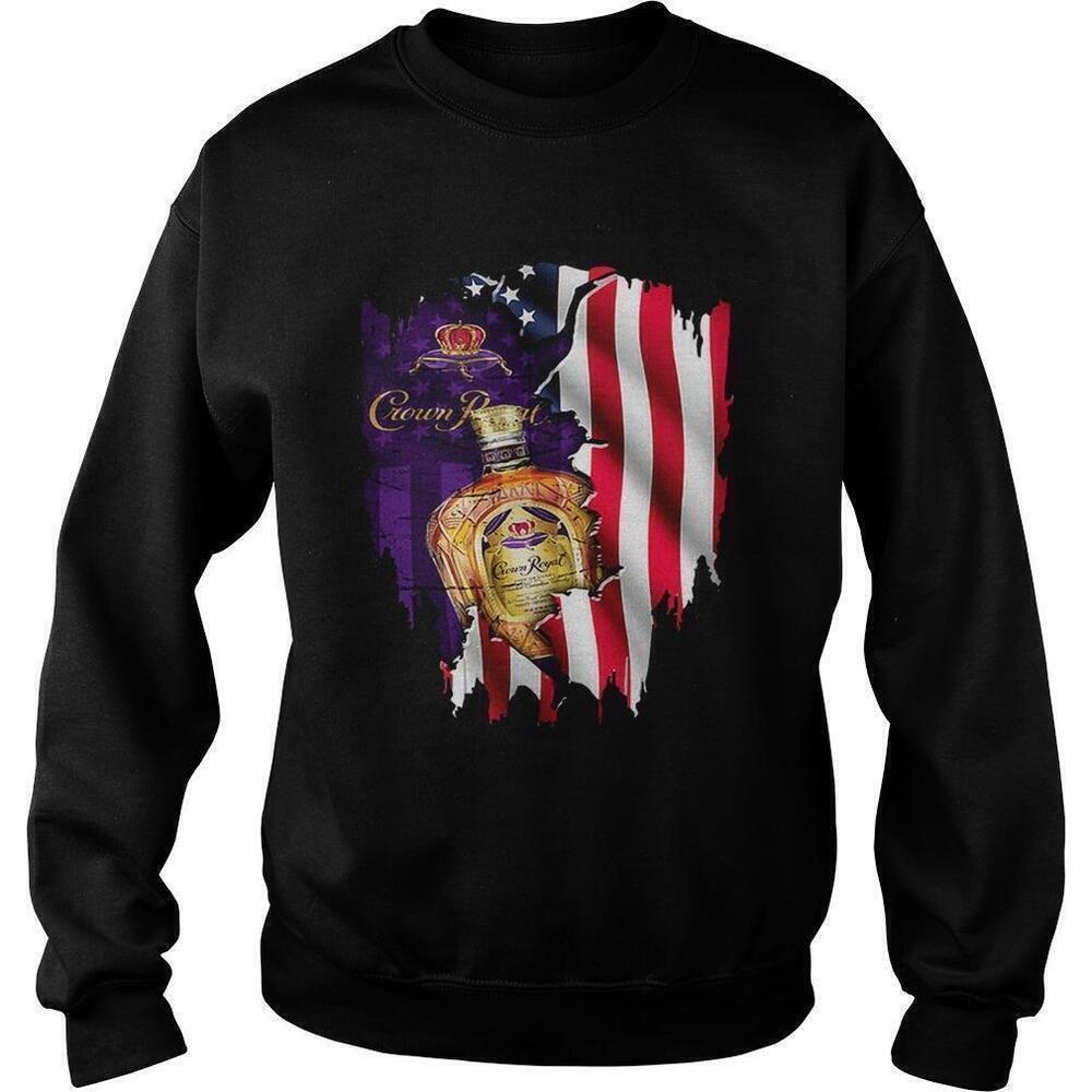 Crown Royal Inside American Flag Whiskey Patriotic Sweatshirt